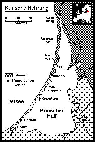 Landkarte Kurische Nehrung