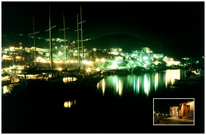 N&auml;chtlicher Jachthafen von Kas