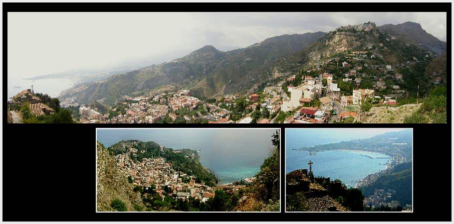 Panorama Castelmola, Taormina und Golfo di Naxos