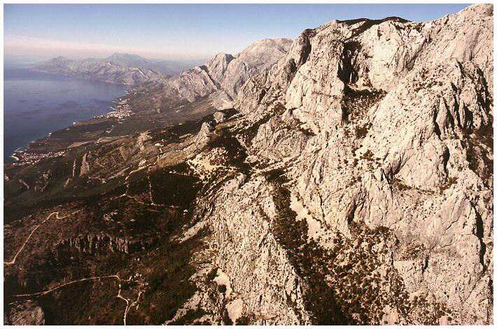 Biokovo-Massiv aus der Luft