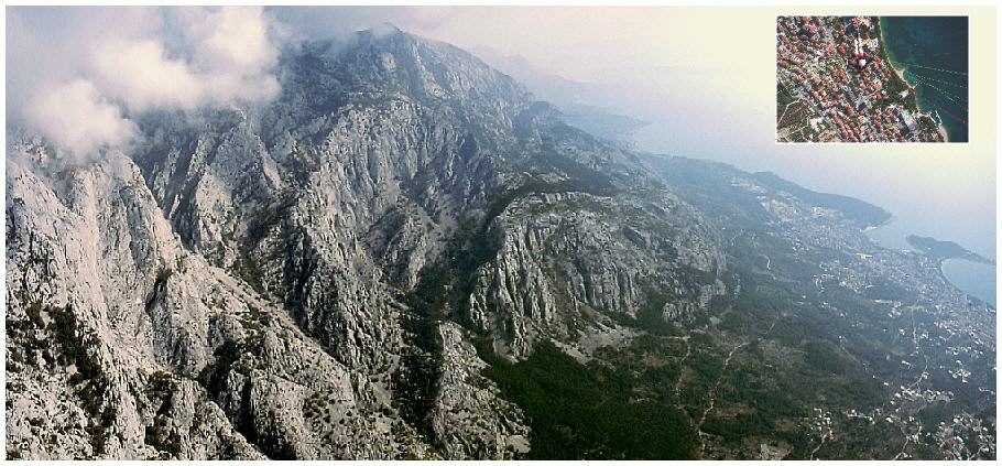 Makarska mit Biokovo-Massiv