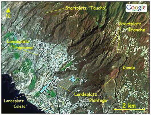Gel&auml;nde&uuml;bersicht Teneriffa / Taucho u.a.