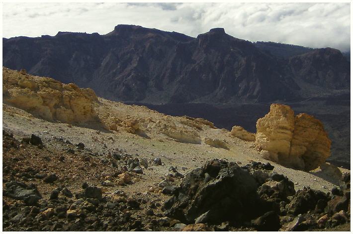 Schwefelhaltiges Gestein auf dem Teide