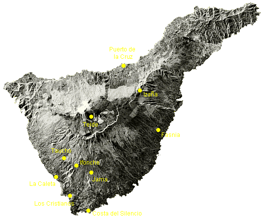 Teneriffa-&Uuml;bersicht mit Bilderlinks